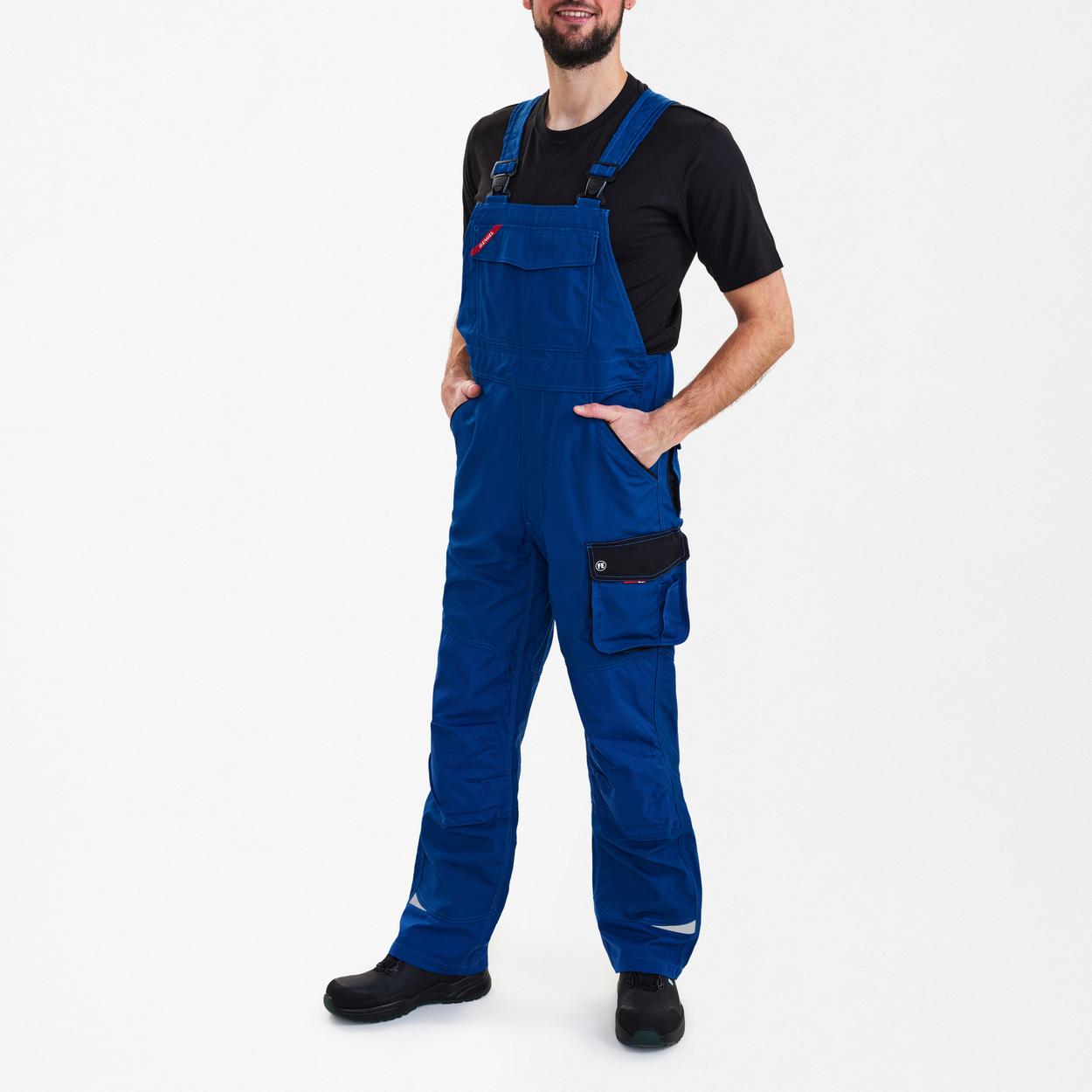 ENGEL Galaxy Latzhose in Surfer Blue/Schwarz, Größe 106