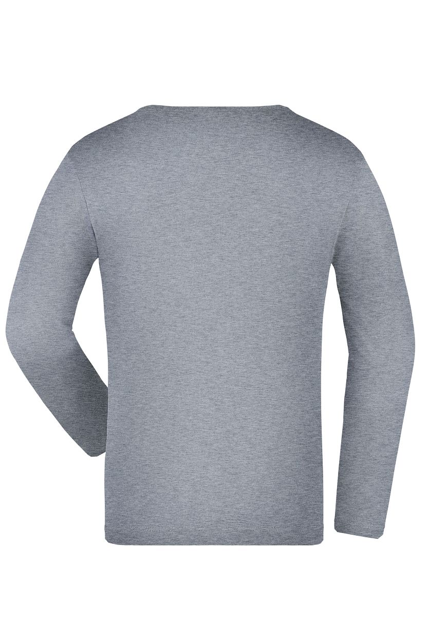 Junior Shirt Long-Sleeved Medium "JN913K" in Grey-Heather, Größe 2XL - Daiber