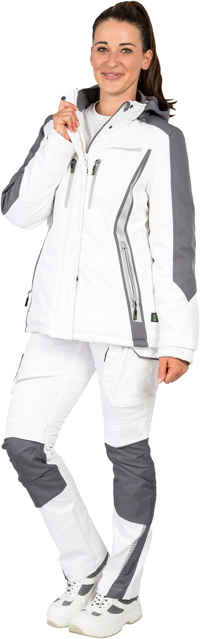 Damen-Bundhose Flex Line Weiß/Grau FLXDH, Gr. 34 von Leibwächter Damen-Bundhose Flex Line Weiß/Grau FLXDH, Gr. 52 von Leibwächter