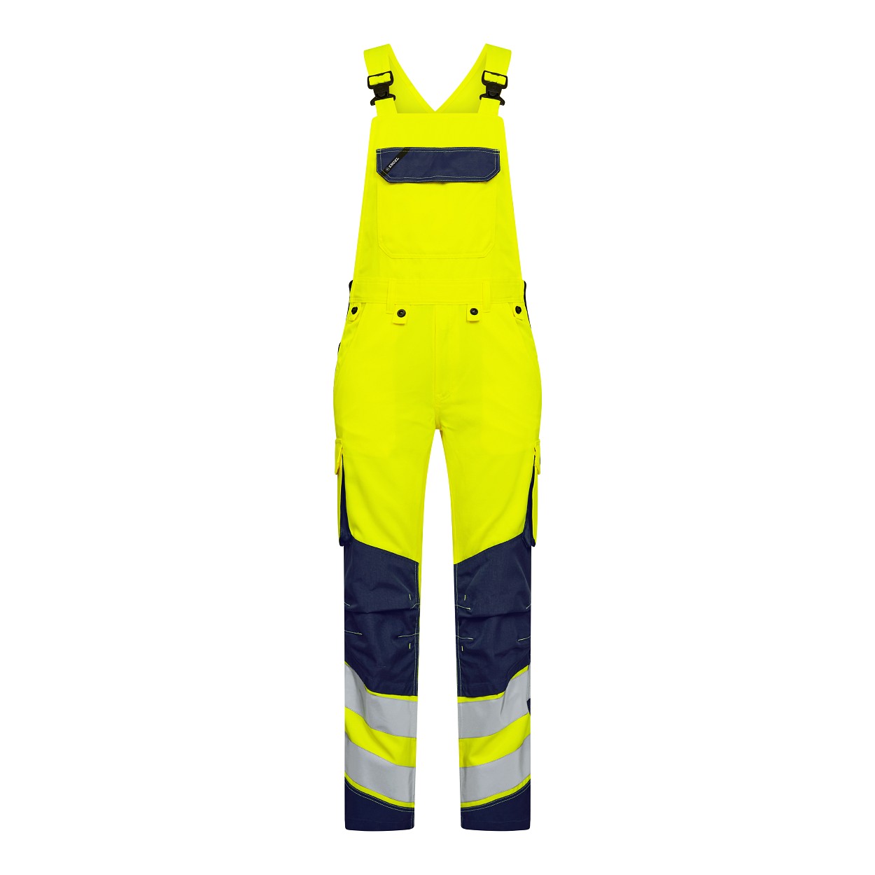 ENGEL Safety Light Latzhose in Gelb/Blue Ink, Größe 106