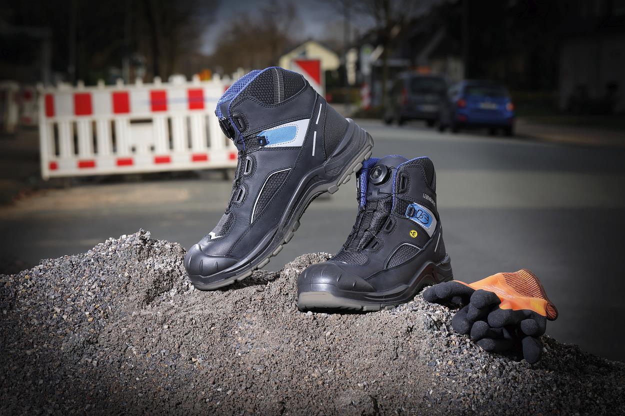 Stiefel niedrig L6141 Porto in Schwarz, Gr. 48 von Leibwächter