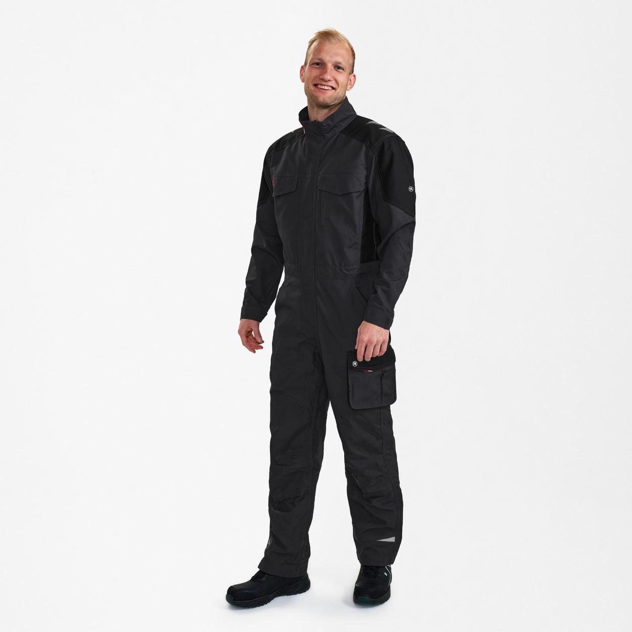 ENGEL Galaxy Overall in Anthrazitgrau/Schwarz, Größe XS