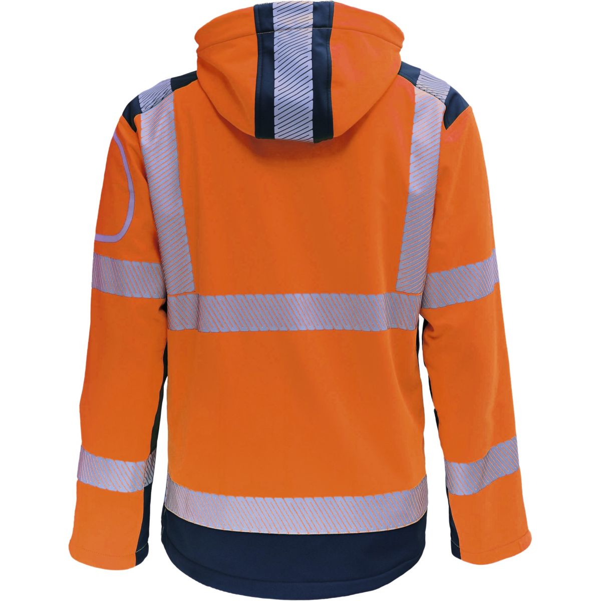 Kontrast-Softshelljacke leuchtorange-marine von Vizwell