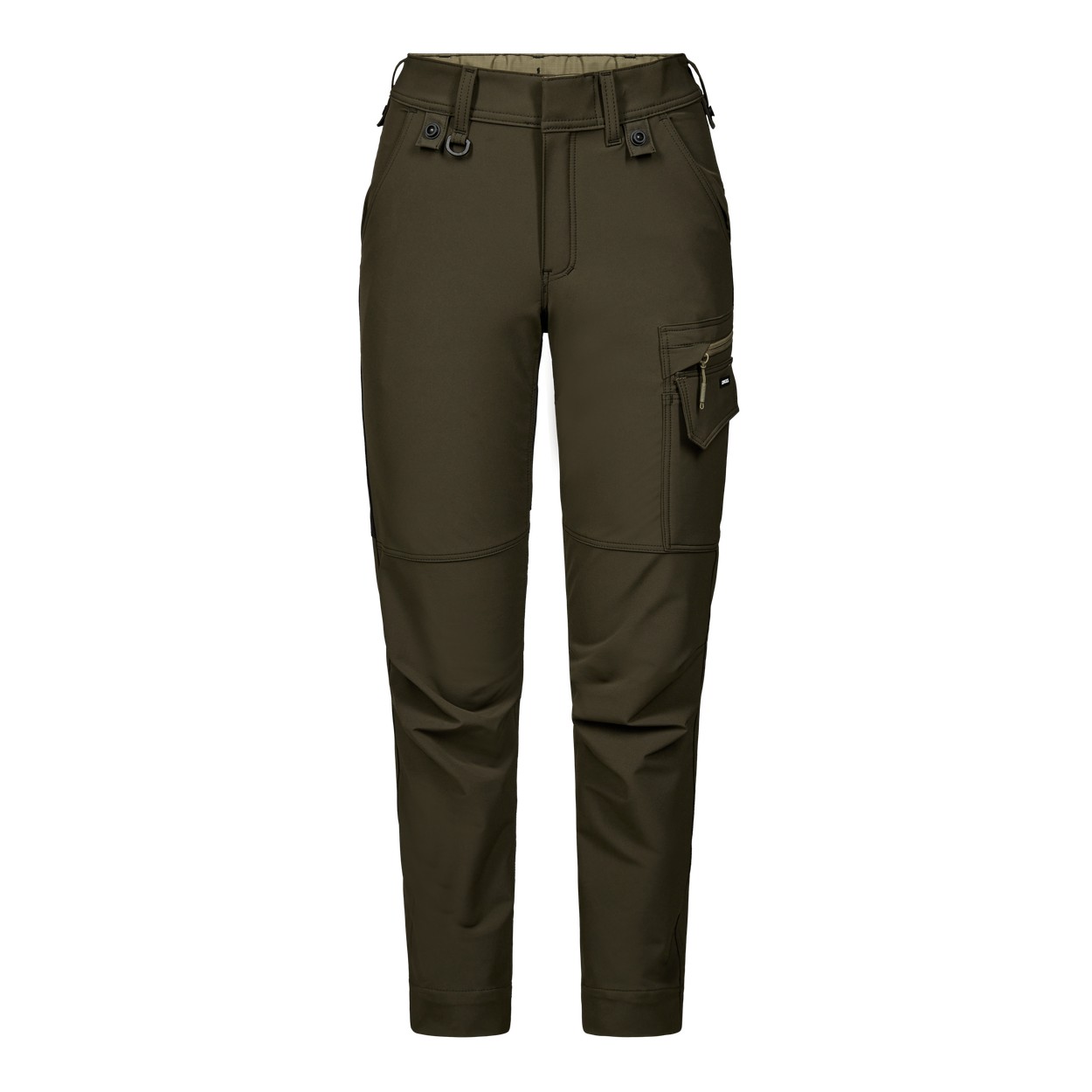 ENGEL Entire Damen Servicehose mit 4-Wege Stretch in Forest Green/Schwarz, Größe 48