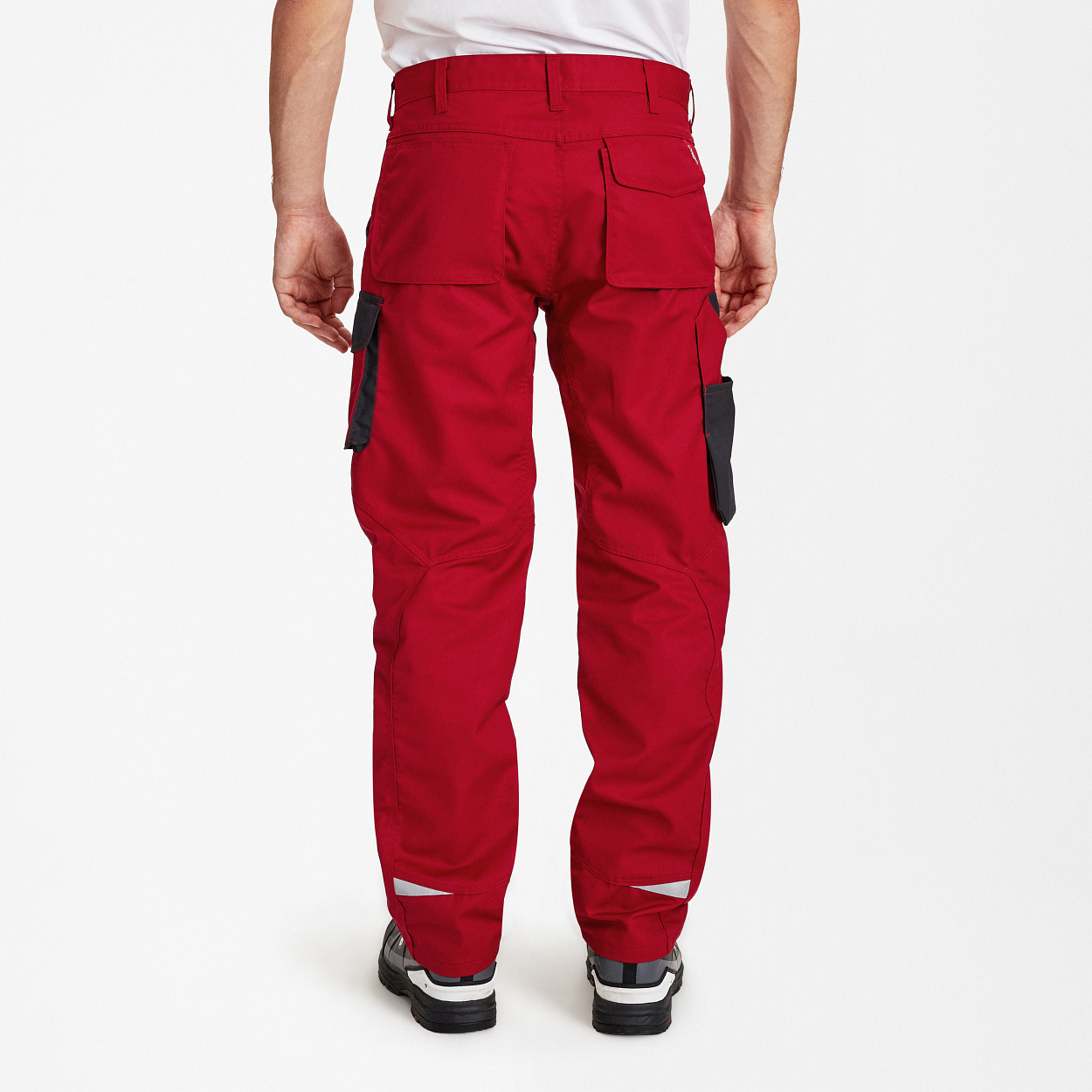 ENGEL Galaxy Light Arbeitshose in Tomato Red/Anthrazit Grau, Größe 106