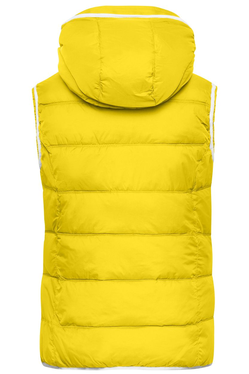 Ladies' Maritime Vest "JN1075" in Sun-Yellow/White, Größe 2XL - Daiber
