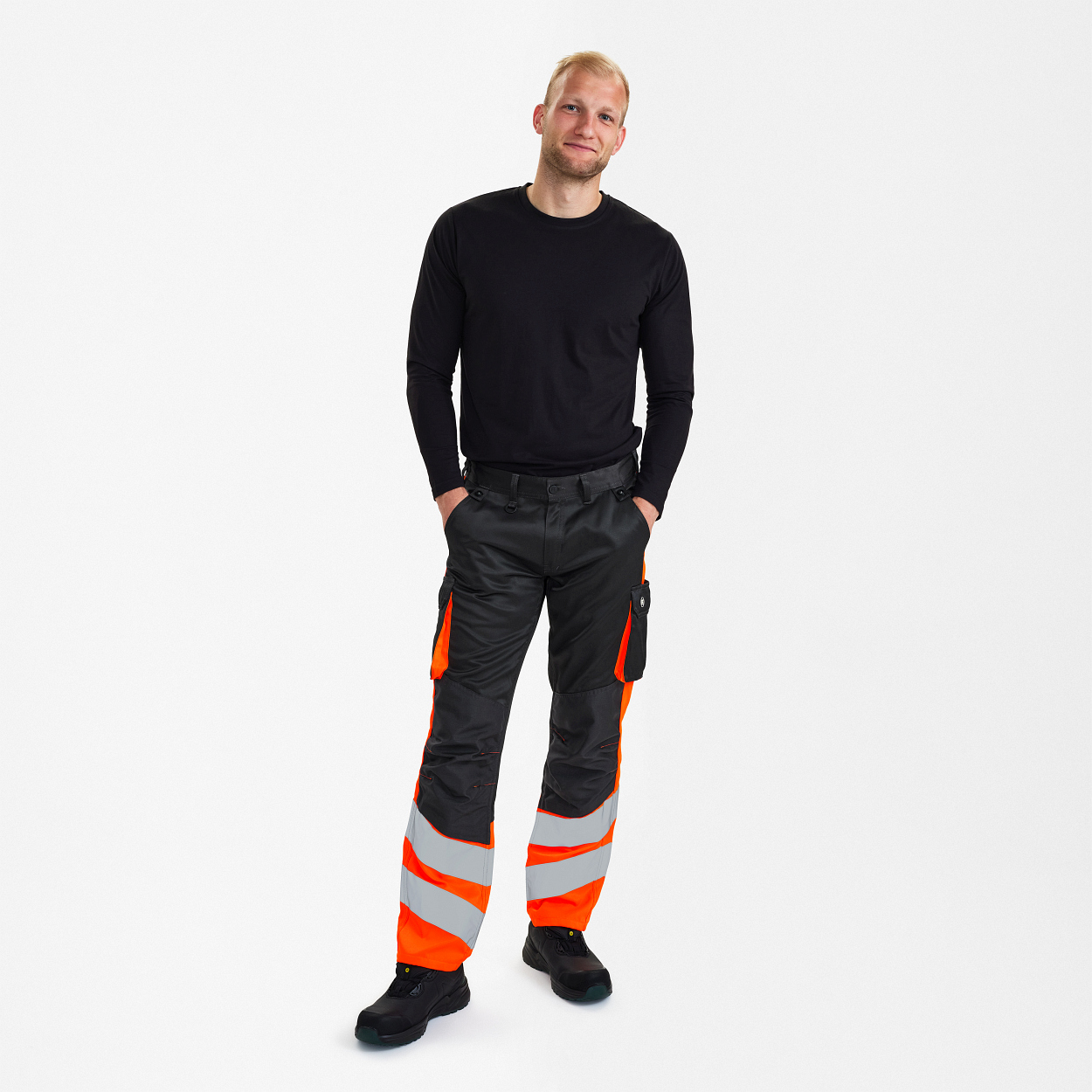 ENGEL Safety Light Hose in Anthrazit Grau/Orange, Größe 106