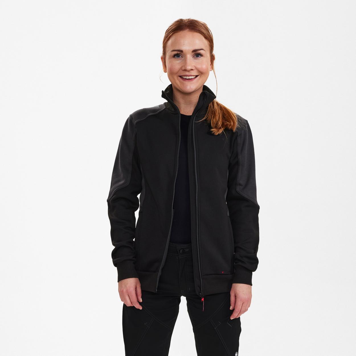 ENGEL Galaxy Damen Sweatcardigan in Schwarz/Anthrazit Grau, Größe XS