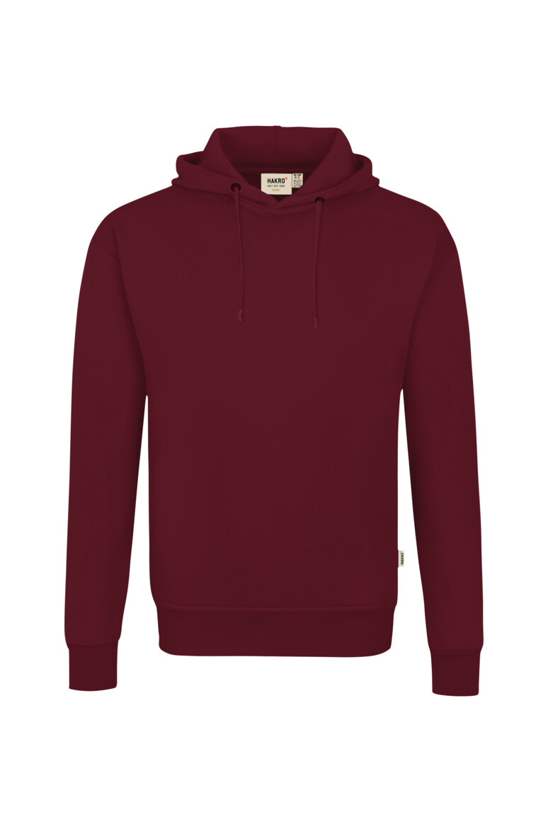 HAKRO 560 Kapuzen-Sweatshirt Bio-Baumwolle GOTS in Weinrot, Größe 6XL