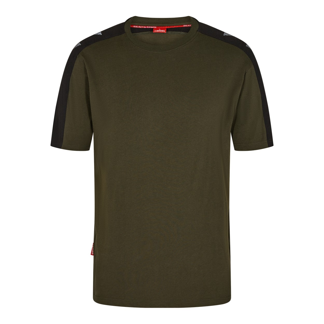ENGEL Galaxy T-Shirt in Forest Green/Schwarz, Größe XS
