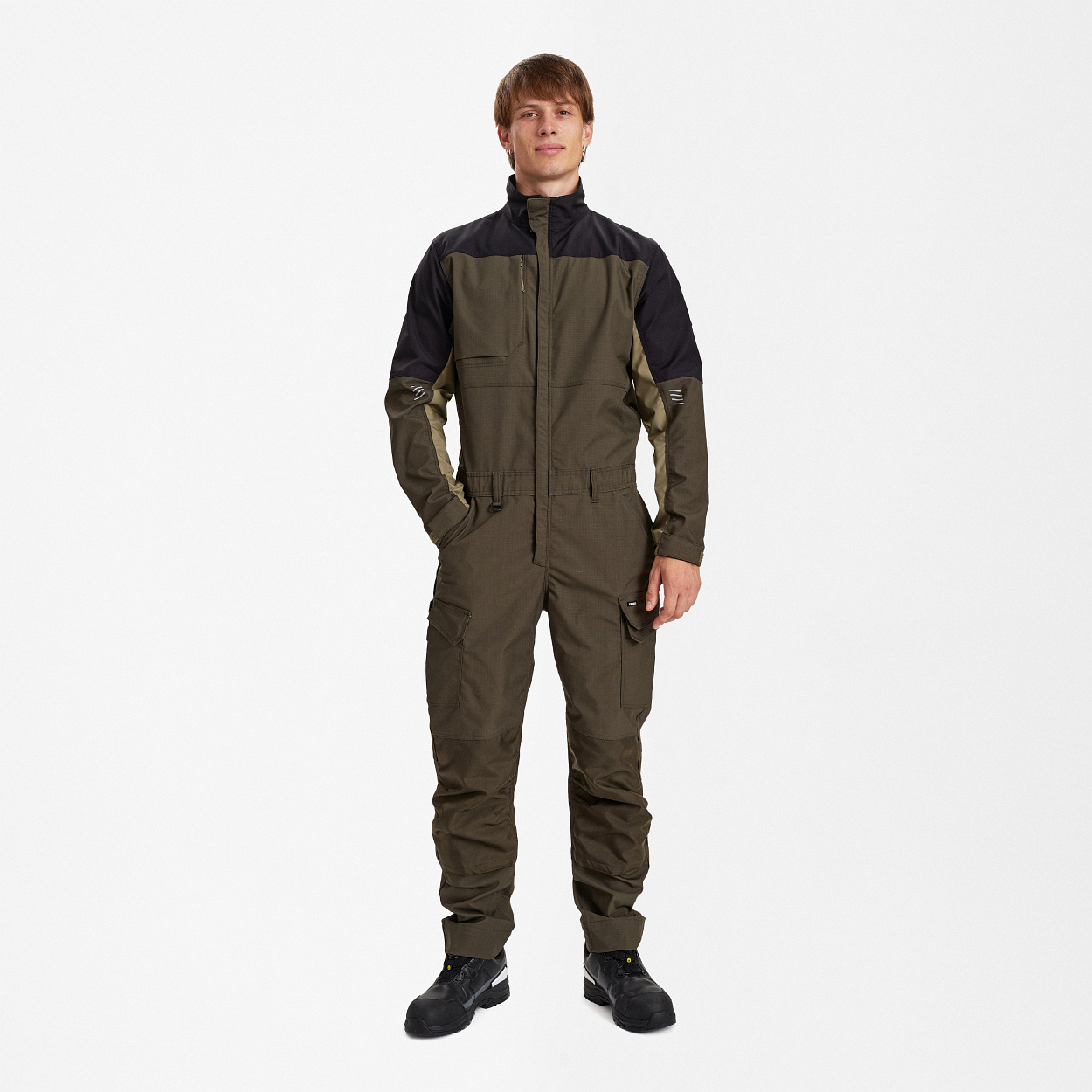 ENGEL Entire Overall mit Stretch in Forest Green/Schwarz, Größe XS