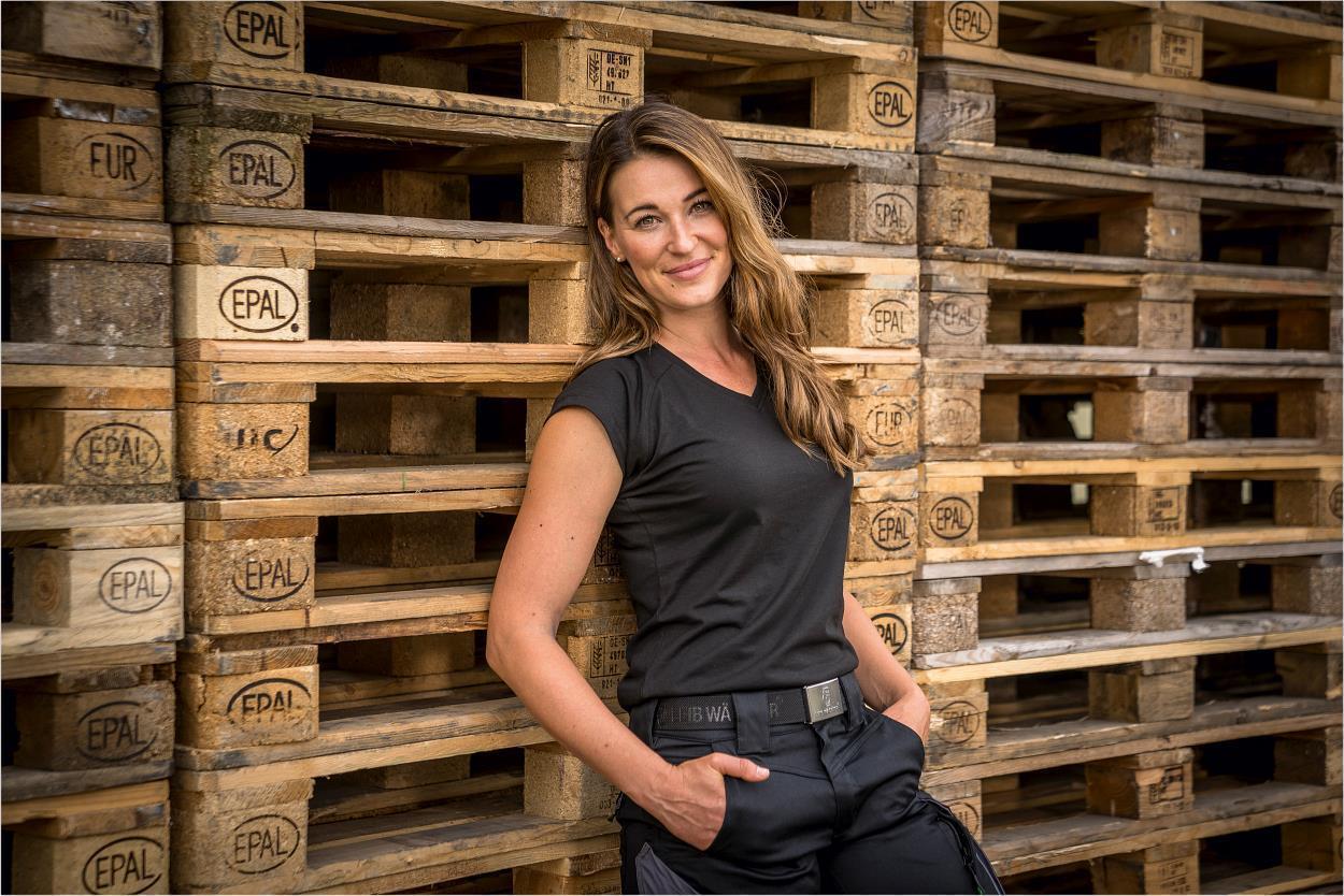 Damen T-Shirt "Lisa" Flex Line Schwarz FLXDT, Gr. 52 von Leibwächter