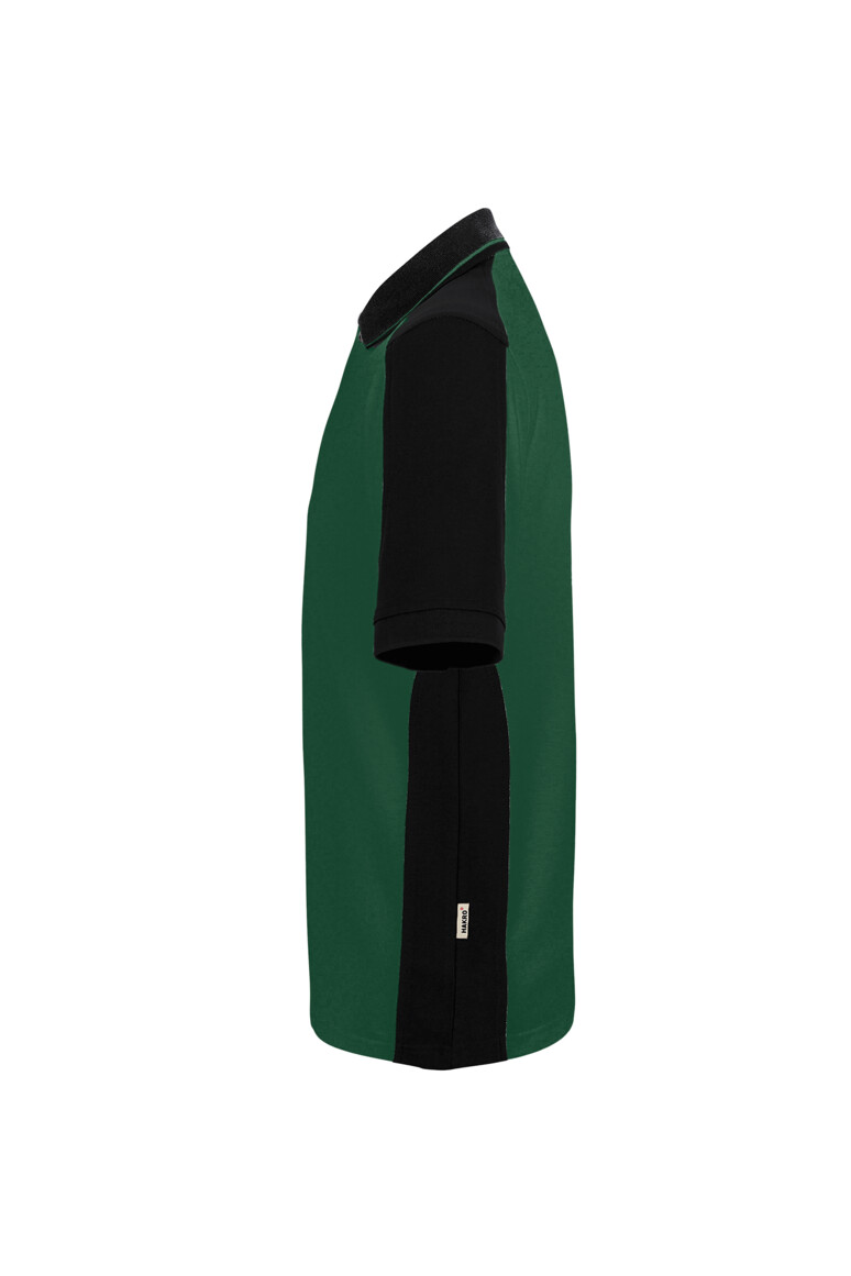 HAKRO 539 Poloshirt Contrast MIKRALINAR® ECO in Tanne/Schwarz, Größe 6XL