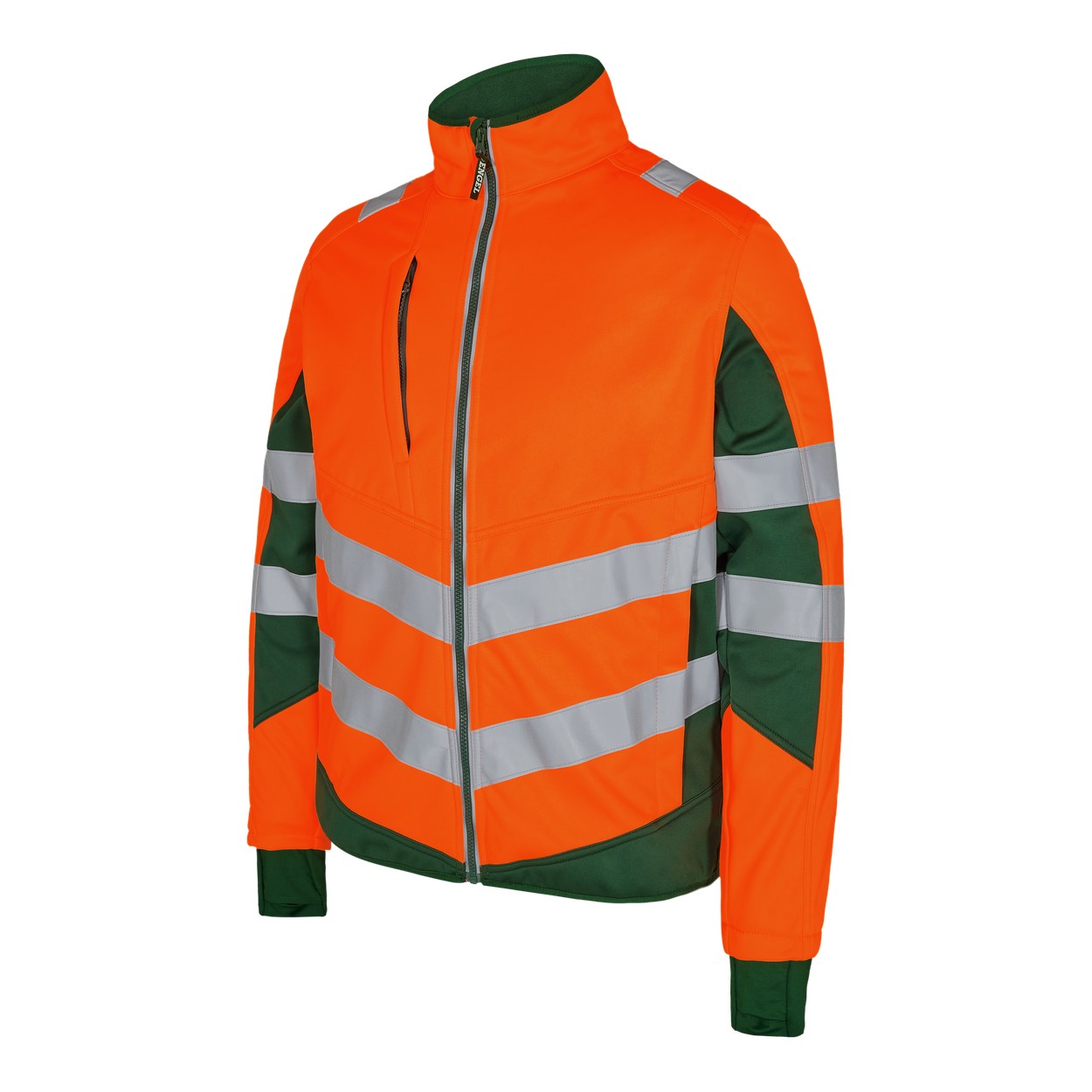 ENGEL Safety Softshelljacke in Orange/Grün, Größe XS