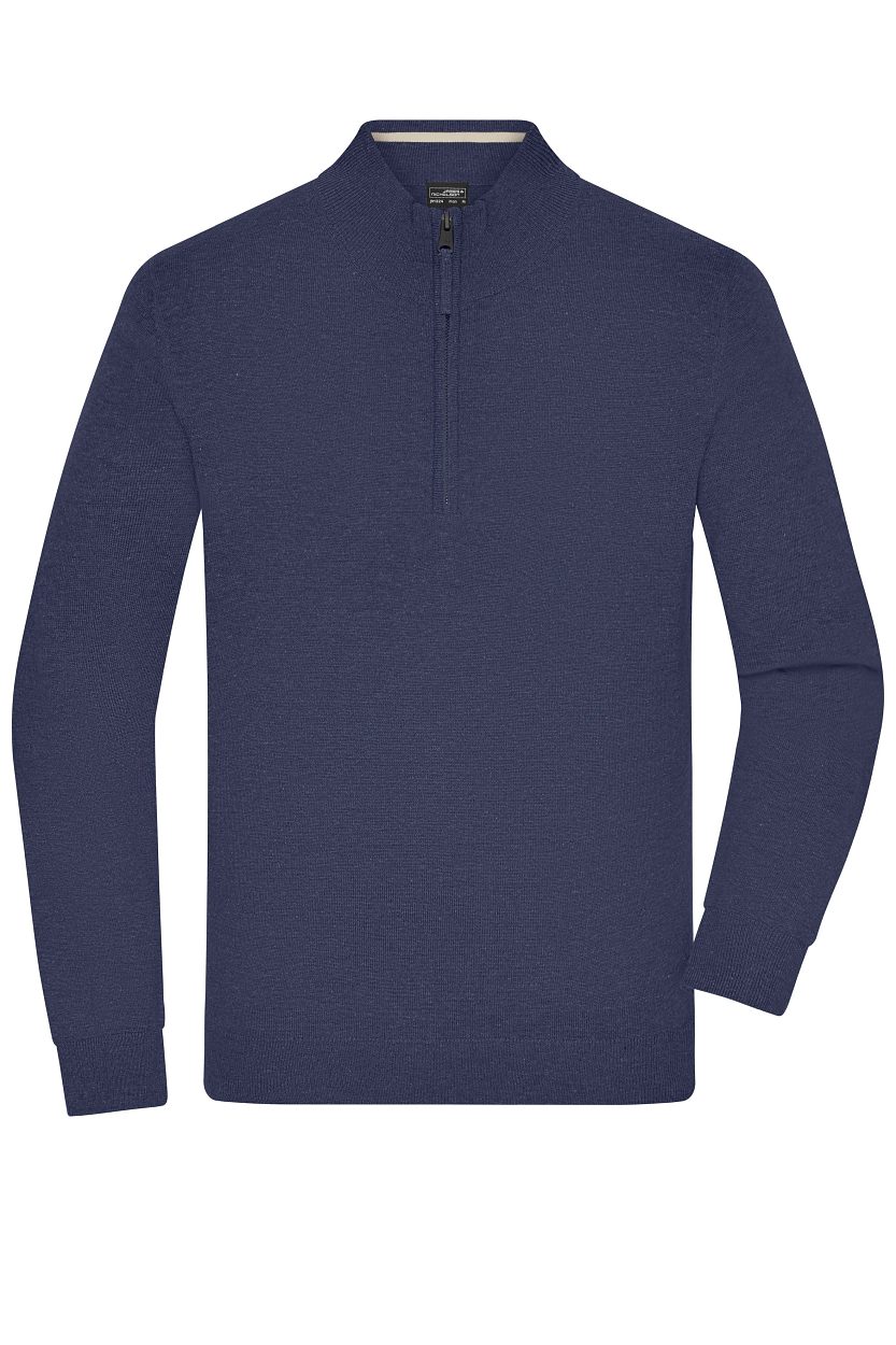 Men's Half-Zip Troyer "JN1324" in Navy, Größe 3XL - Daiber