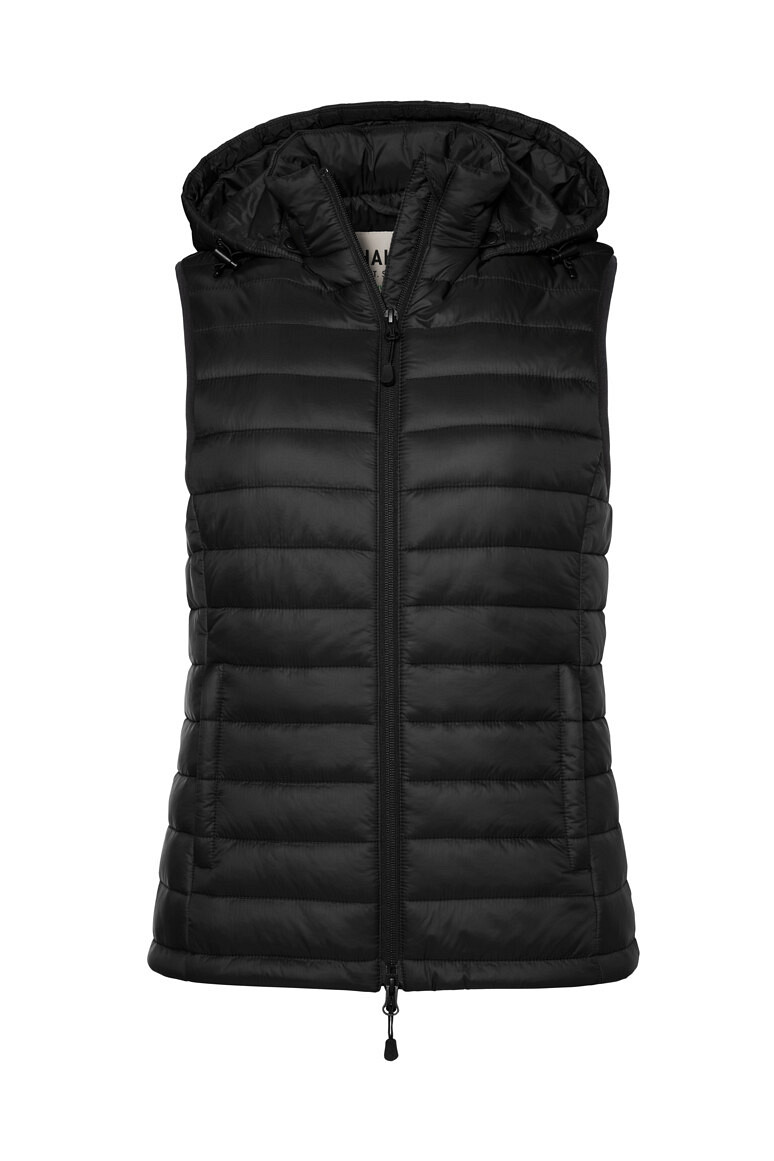 HAKRO 297 Damen Kapuzen Loftweste in schwarz, Größe 3XL