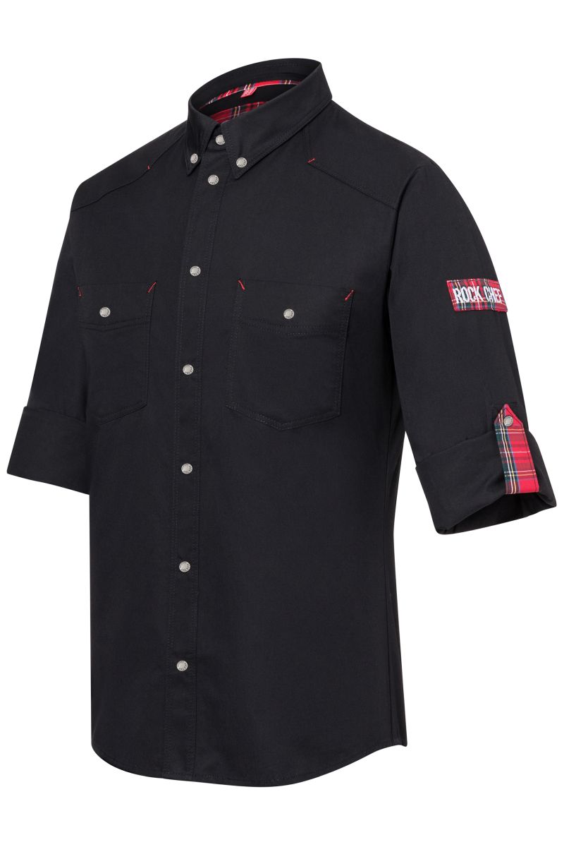 Kochhemd Button-Down ROCK CHEF®-Stage2 Größe 66 in Schwarz von Karlowsky