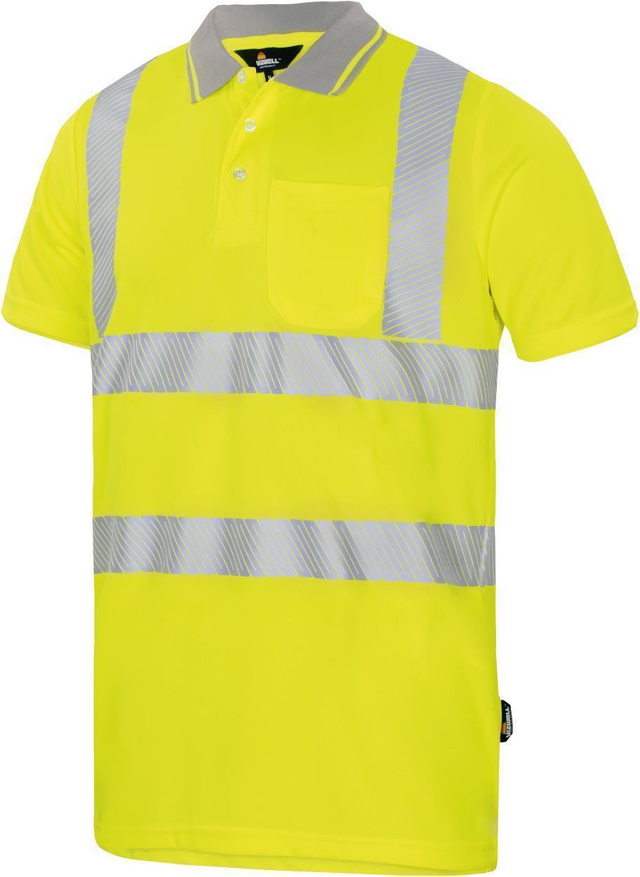Warnschutz-Poloshirt leuchtgelb in Gr. XXL von Vizwell