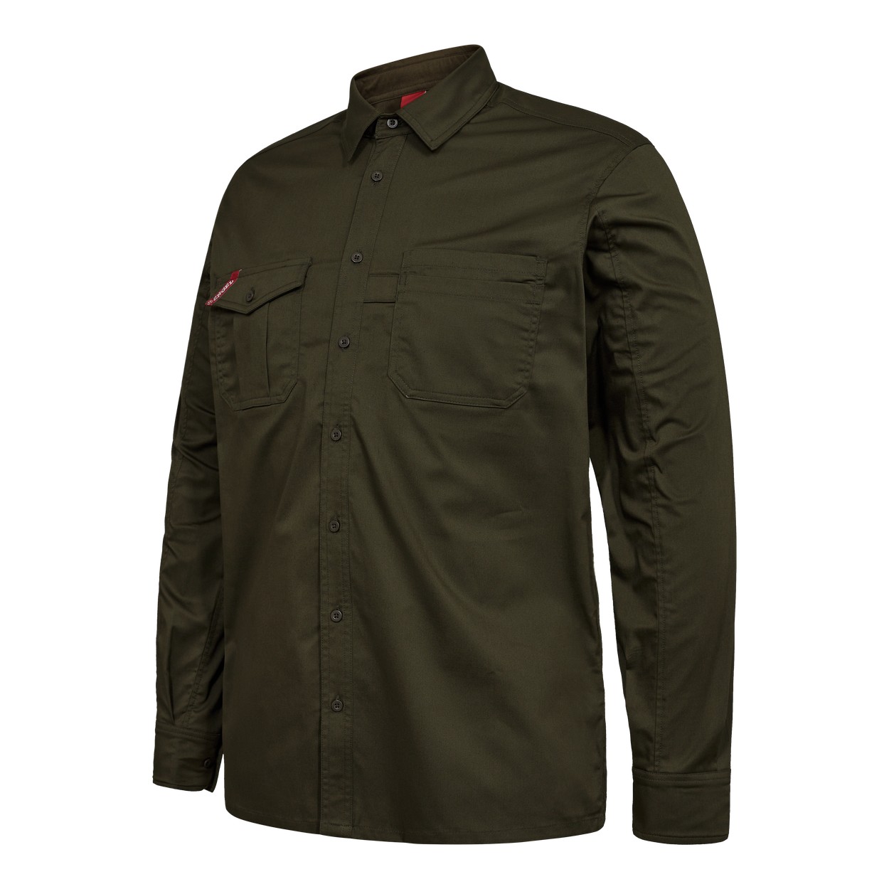 ENGEL Extend Hemd mit Stretch in Forest Green, Größe XS