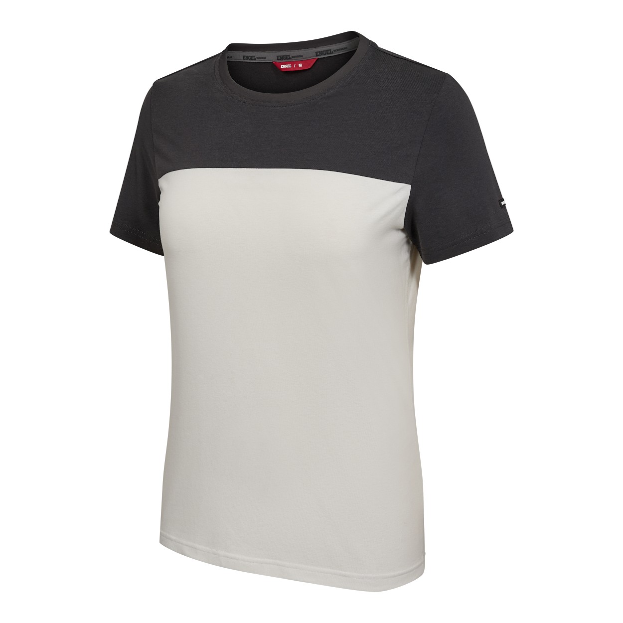 ENGEL Entire Damen T-Shirt in Bone White / Anthracite Grey, Größe XS