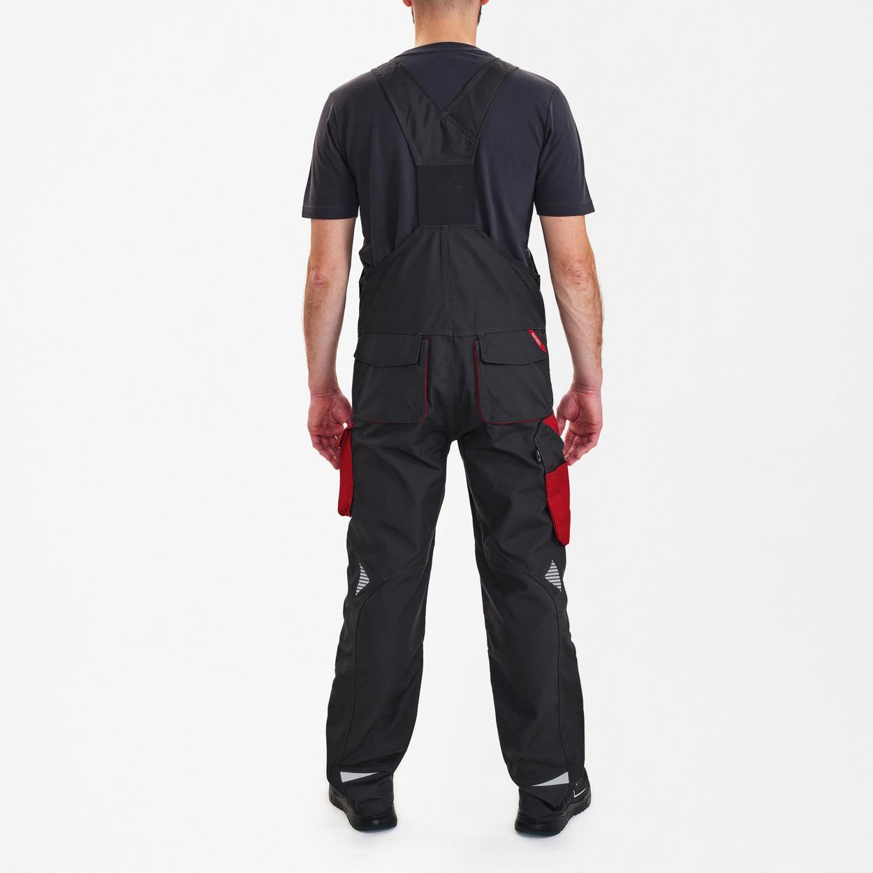 ENGEL Galaxy Latzhose in Anthrazit Grau/Tomato Red, Größe 106