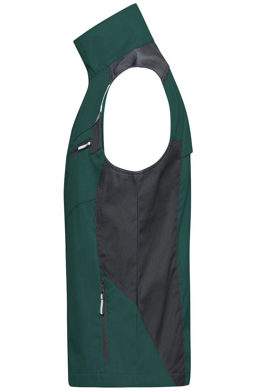 Workwear Vest - STRONG - "JN822" in Dark-Green/Black, Größe 6XL - Daiber