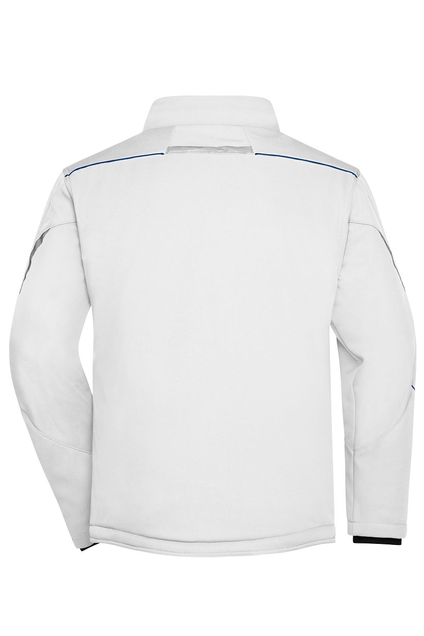 Workwear Softshell Padded Jacket - COLOR - "JN853" in White/Royal, Größe 6XL - Daiber