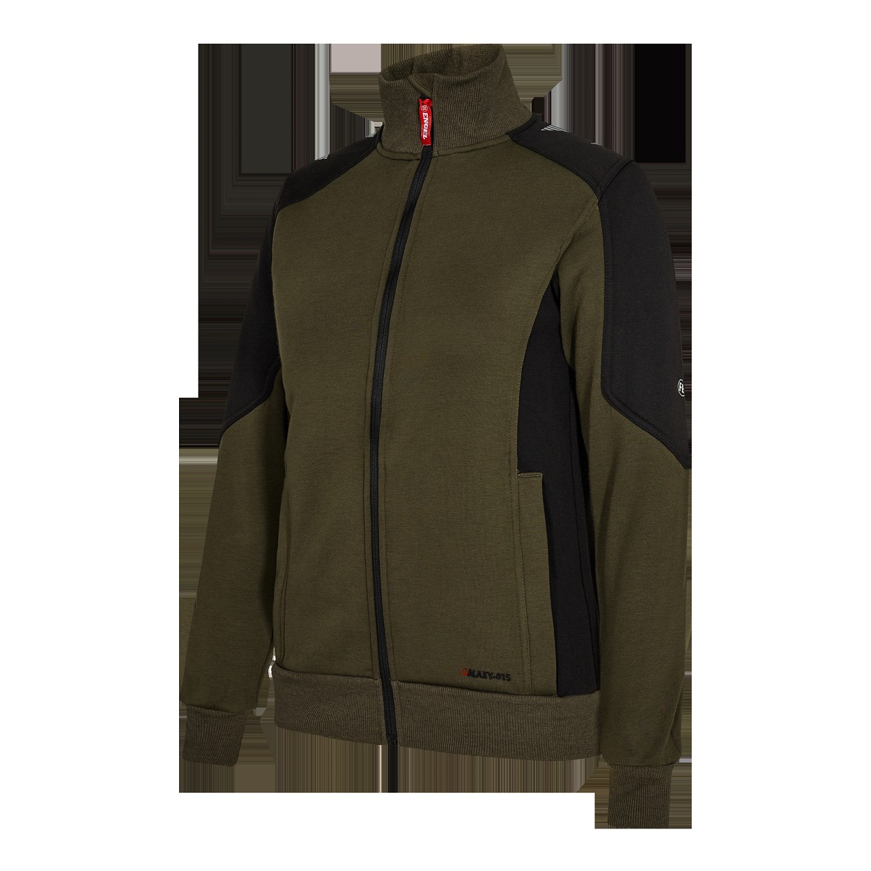 ENGEL Galaxy Damen Sweatcardigan in Forest Green/Schwarz, Größe XS