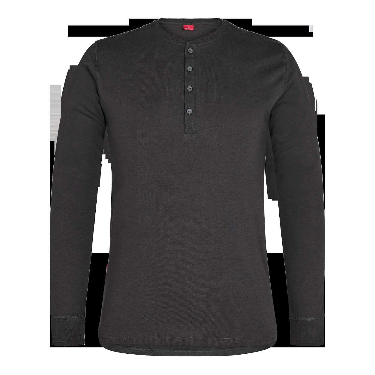 ENGEL Extend Grandad langarm-Shirt in Anthrazit Grau, Größe XS