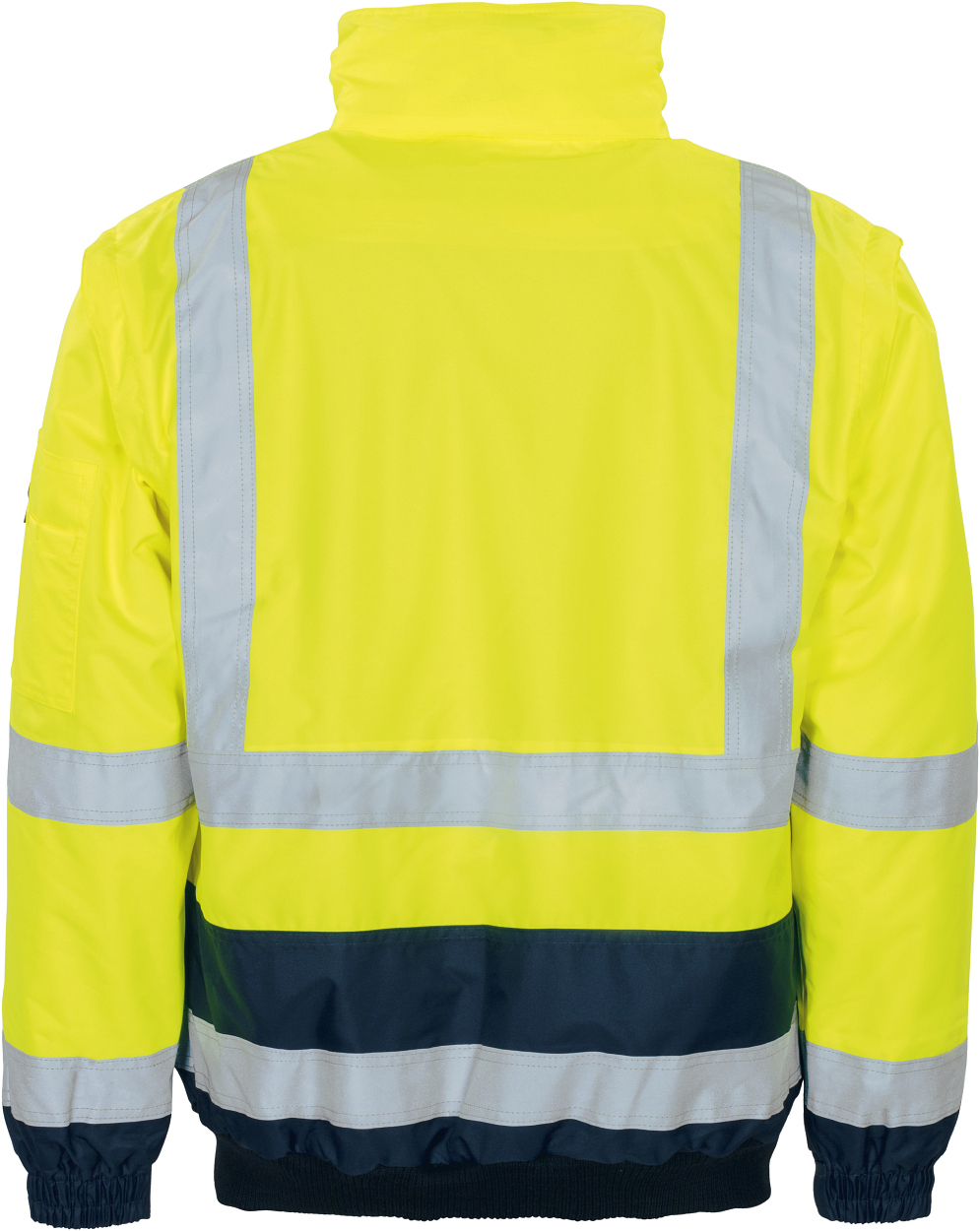 Warnschutz-Kontr.-Pilotenjacke leuchtgelb-marine in Gr. XXL von Vizwell
