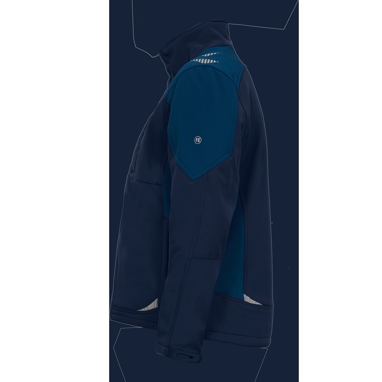 ENGEL Galaxy Softshelljacke in Blue Ink/Dark Petrol, Größe XS