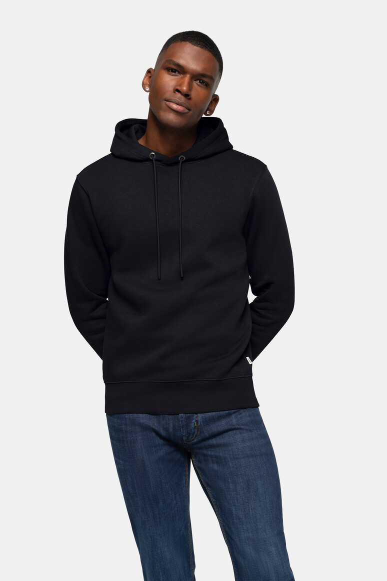 HAKRO 560 Kapuzen-Sweatshirt Bio-Baumwolle GOTS in Schwarz, Größe 6XL