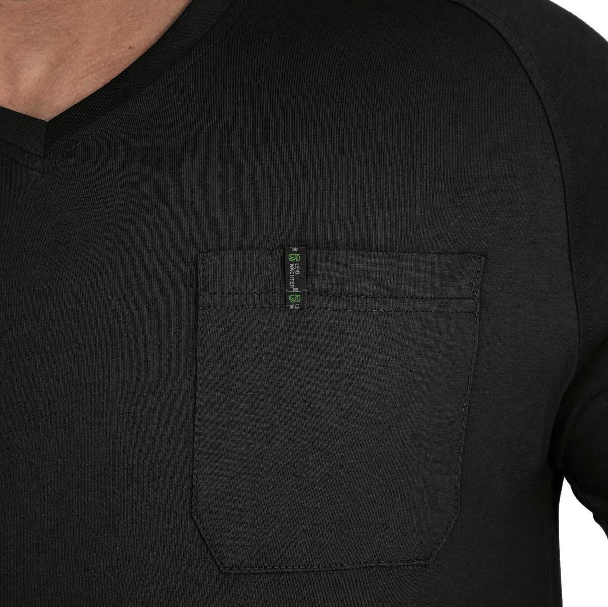 T-Shirt V-Neck Uwe FLEXT05 Flex Line in Schwarz, Gr. XS von Leibwächter