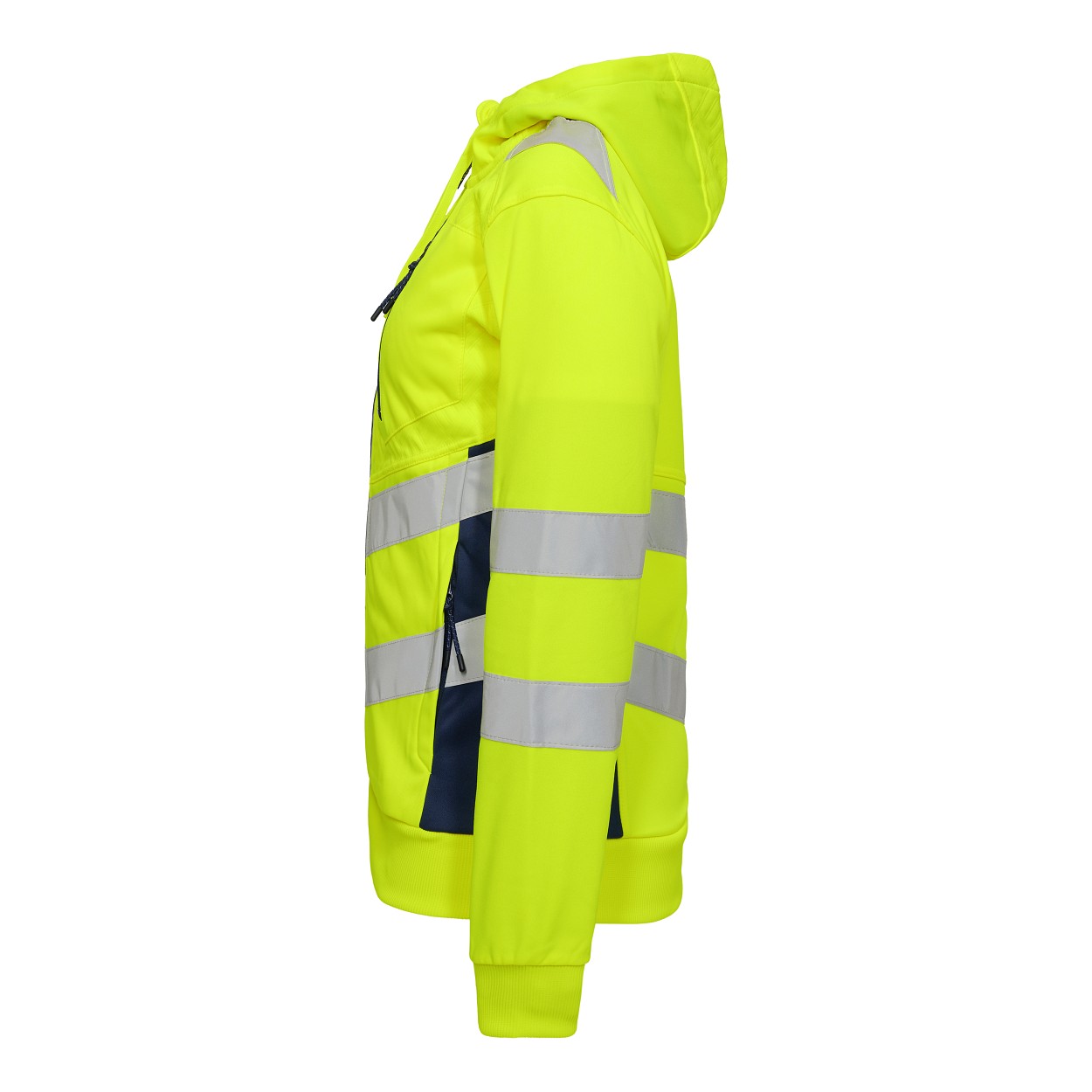 ENGEL Safety Damen Sweatcardigan in Gelb/Blue Ink, Größe XS