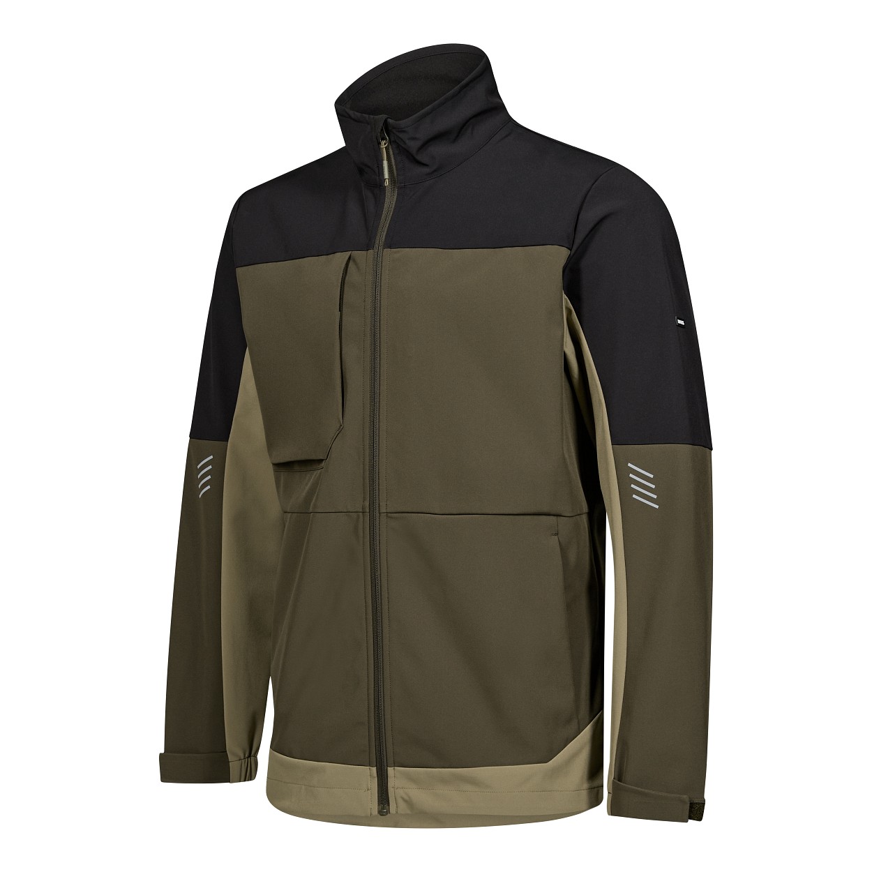 ENGEL Entire Softshelljacke in Forest Green/Schwarz, Größe XS