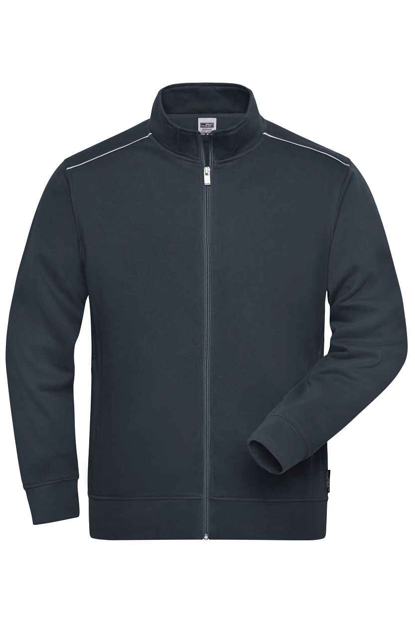 Workwear Sweat Jacket - SOLID - "JN894" in Carbon, Größe 6XL - Daiber