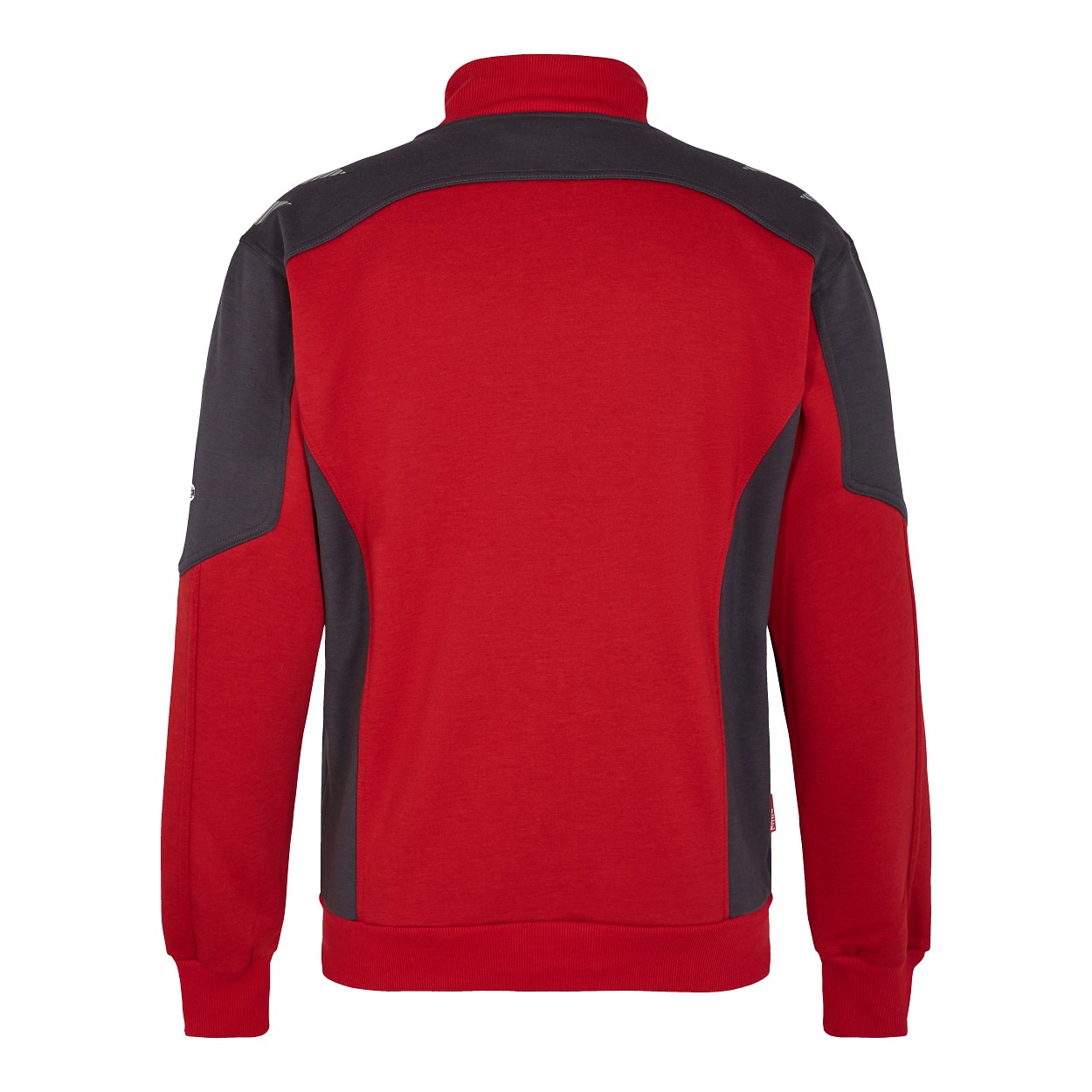 ENGEL Galaxy Sweatcardigan mit Kragen in Tomato Red/Anthrazit Grau, Größe XS
