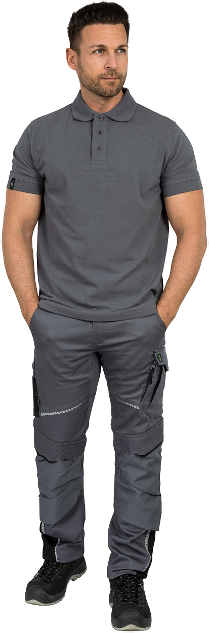 Polo-Shirt "Andi" Classic Line Grau LWU, Gr. 2XL von Leibwächter