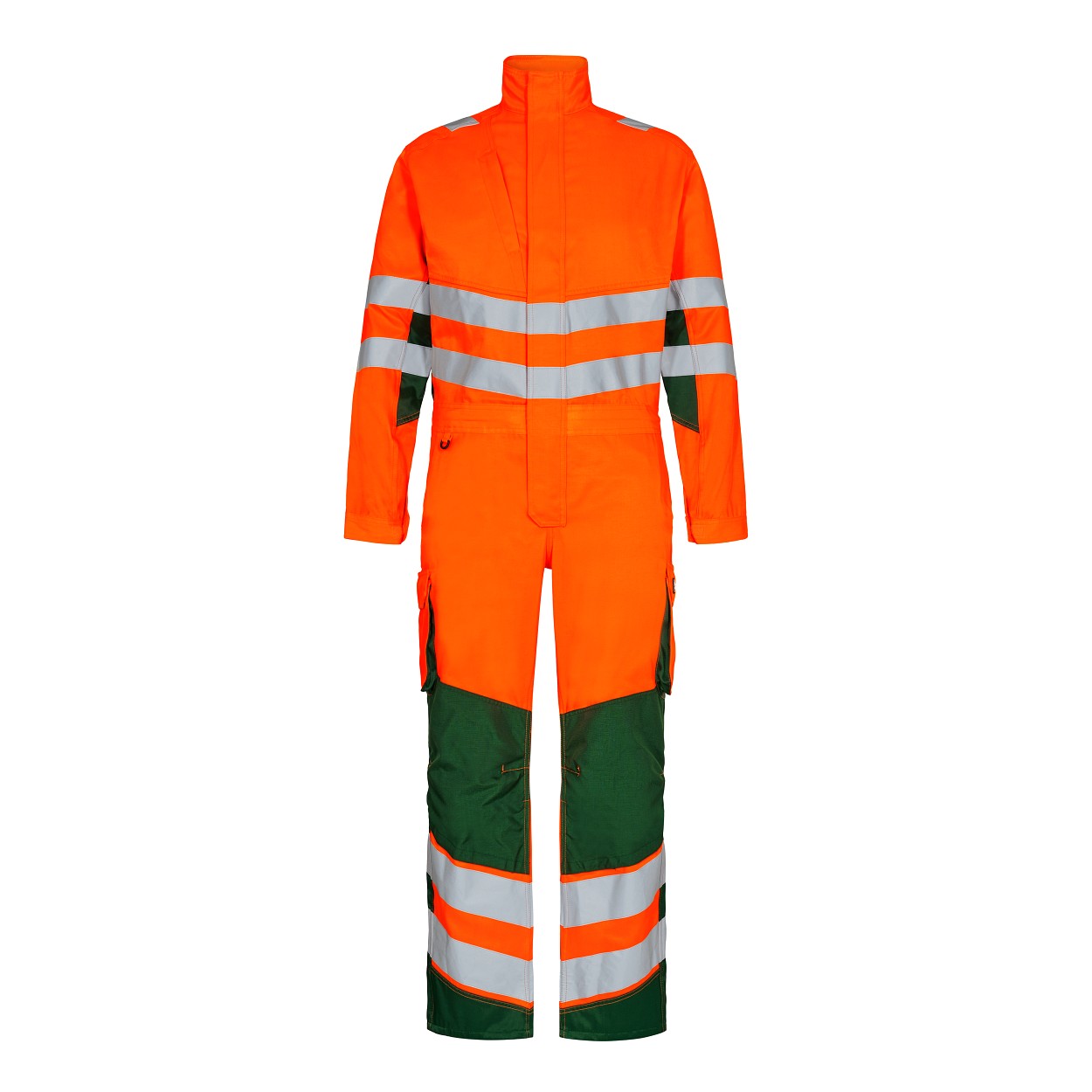 ENGEL Safety Light Overall in Orange/Grün, Größe XS