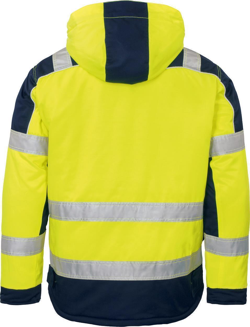 Warnschutz-Kontrast-Jacke leuchtgelb-marine in Gr. XXL von Vizwell