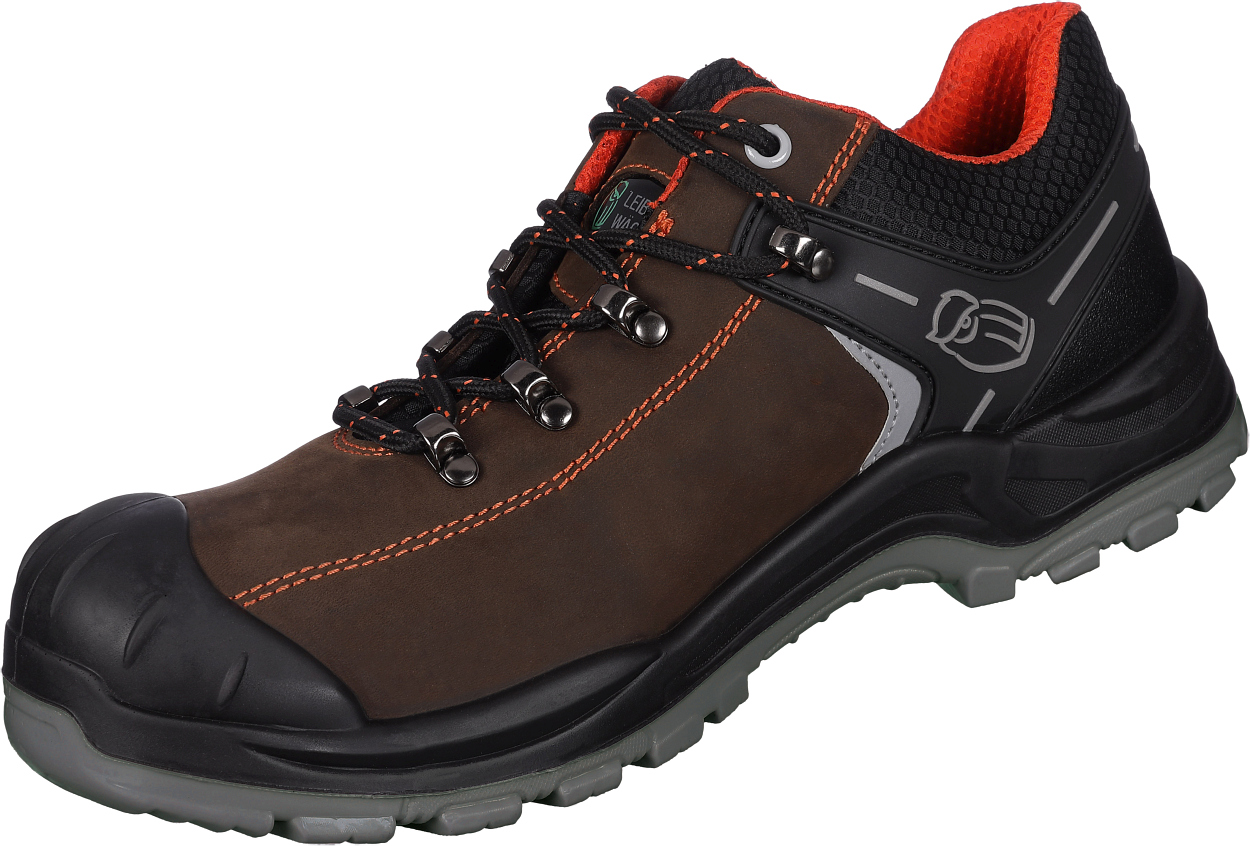 Halbschuh L3310 Parma in Grau/Braun/Rot, Gr. 48 von Leibwächter