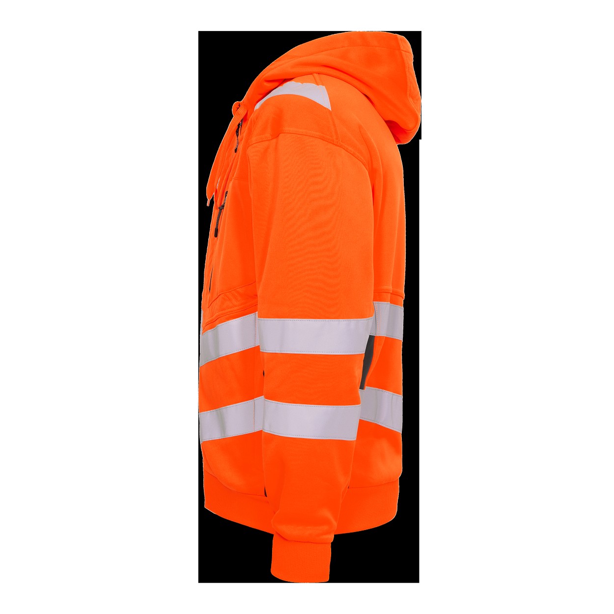 ENGEL Safety Sweatcardigan in Orange/Anthrazit Grau, Größe XS