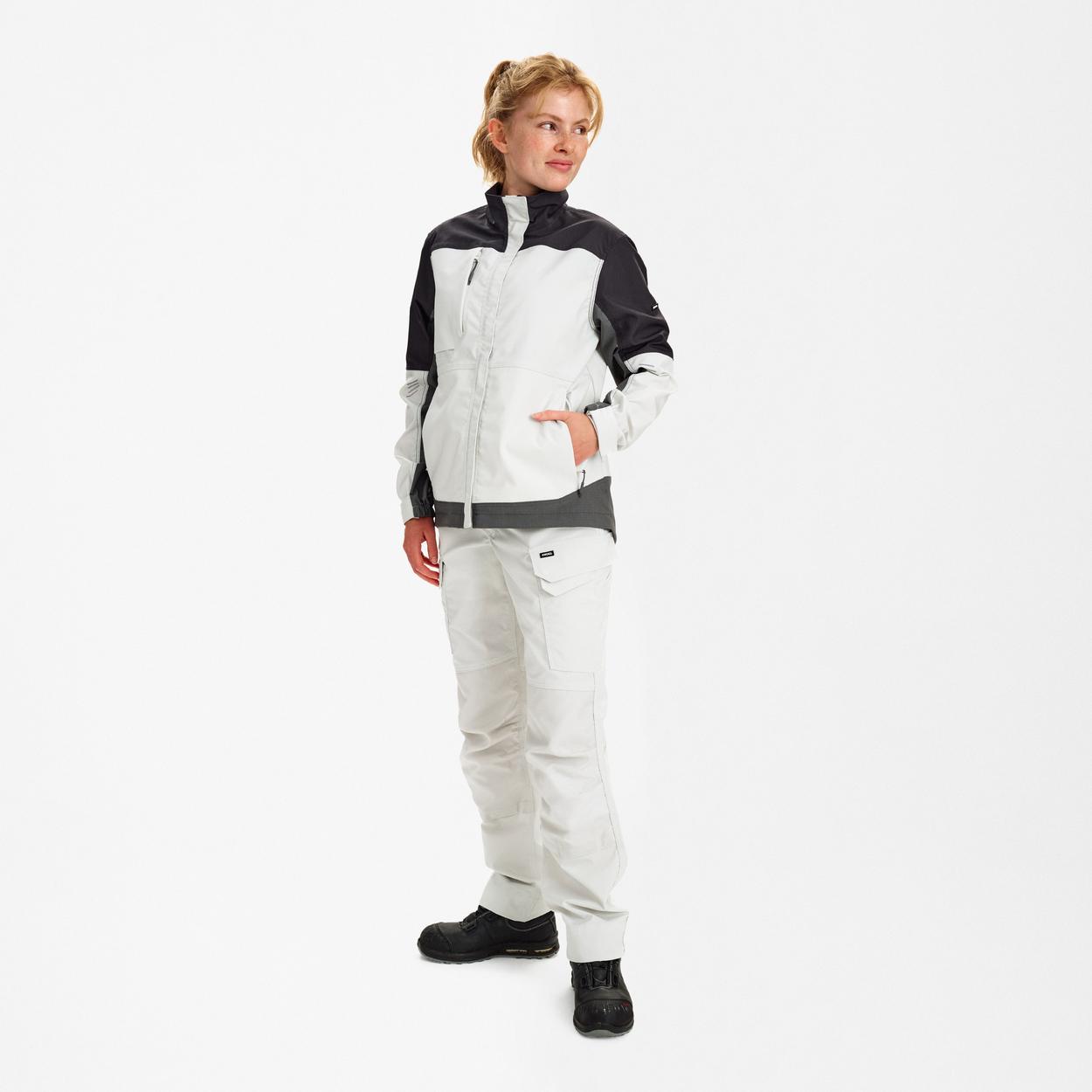 ENGEL Entire Damen Arbeitsjacke mit 2-Wege-Stretch in Bone White / Anthracite Grey, Größe XS