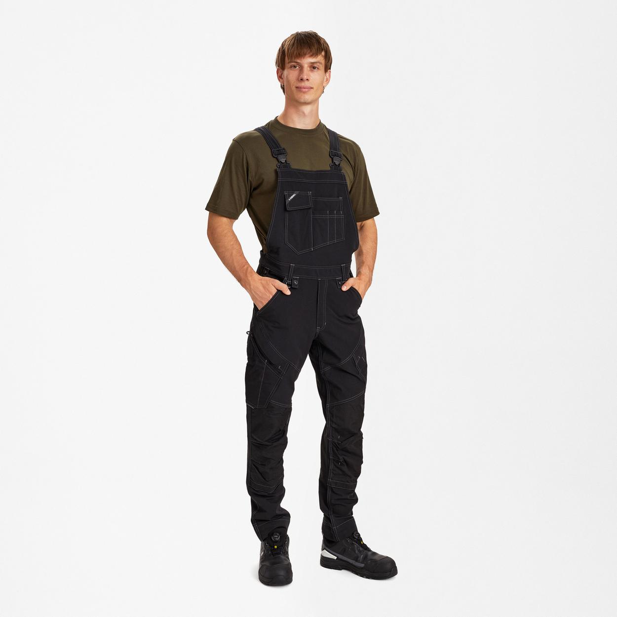 ENGEL X-treme Latzhose mit 4-Wege-Stretch in Schwarz, Größe 26