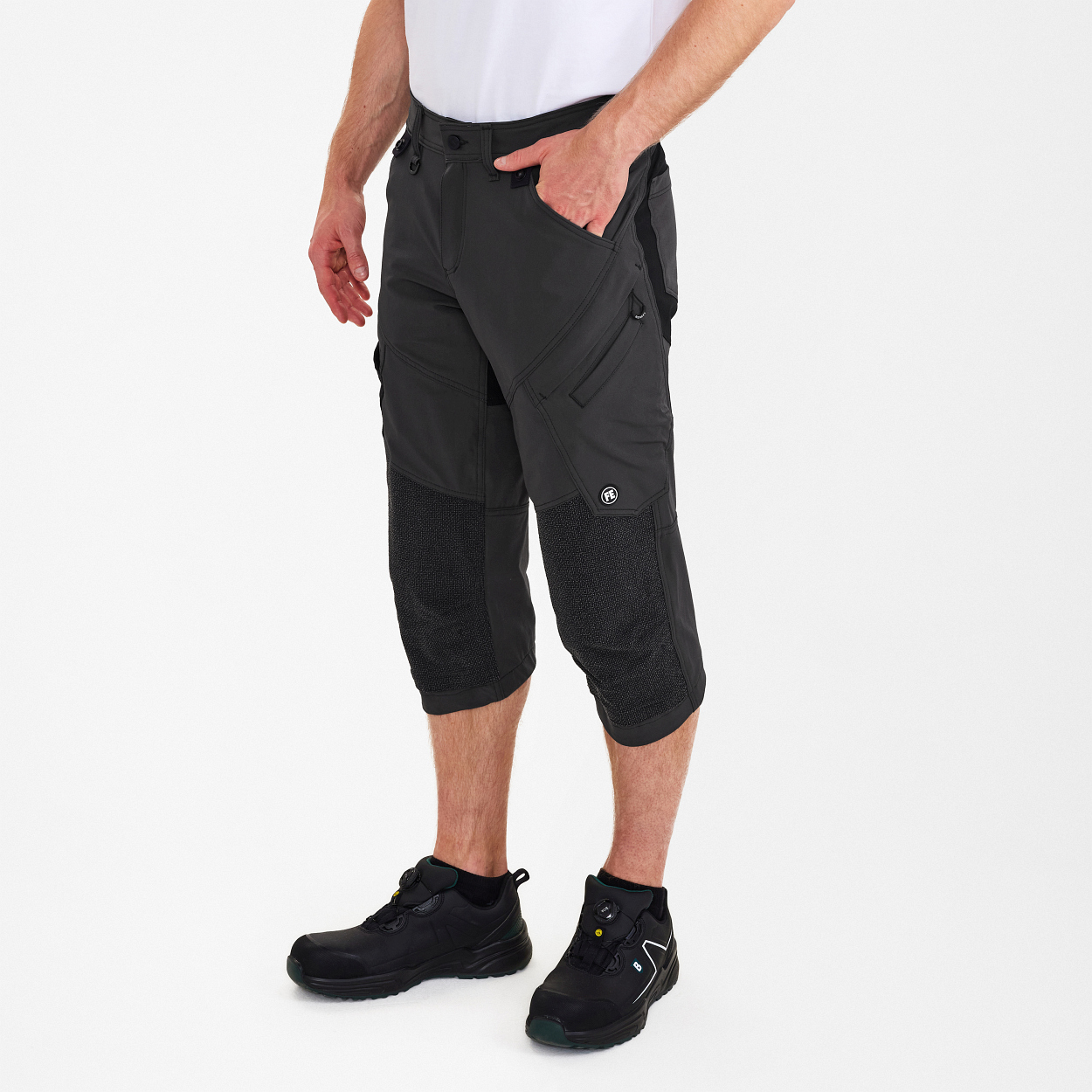 ENGEL X-treme 3/4-Hose mit 4-Wege-Stretch in Anthrazit Grau, Größe 54