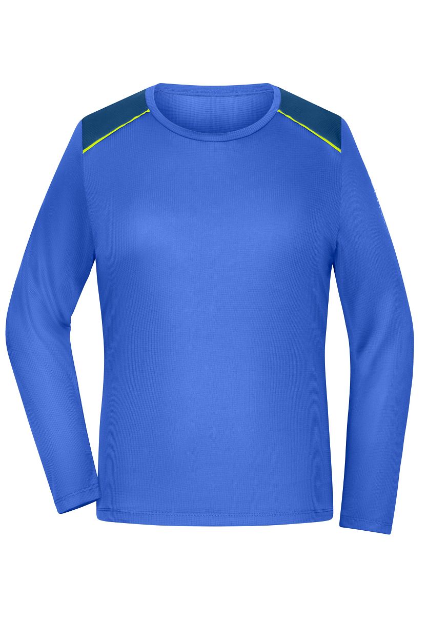Ladies' Running Shirt Longsleeve GRS "JN1385" in Peacock-Blue, Größe 2XL - Daiber