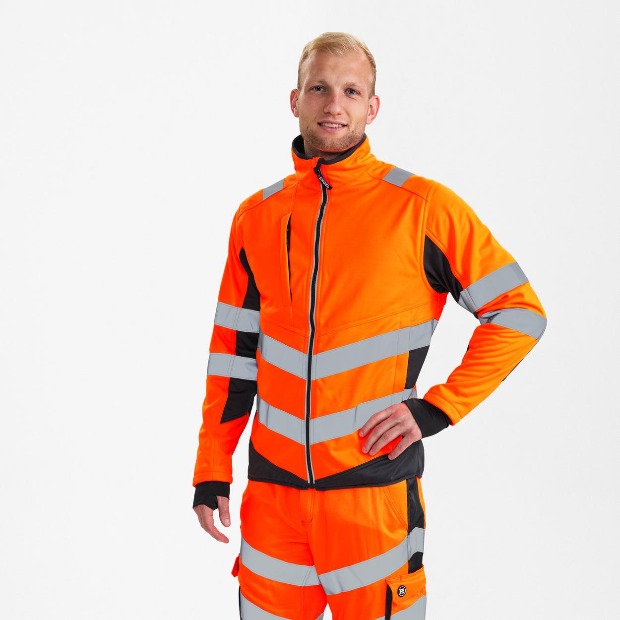 ENGEL Safety Softshelljacke in Orange/Anthrazit Grau, Größe XS