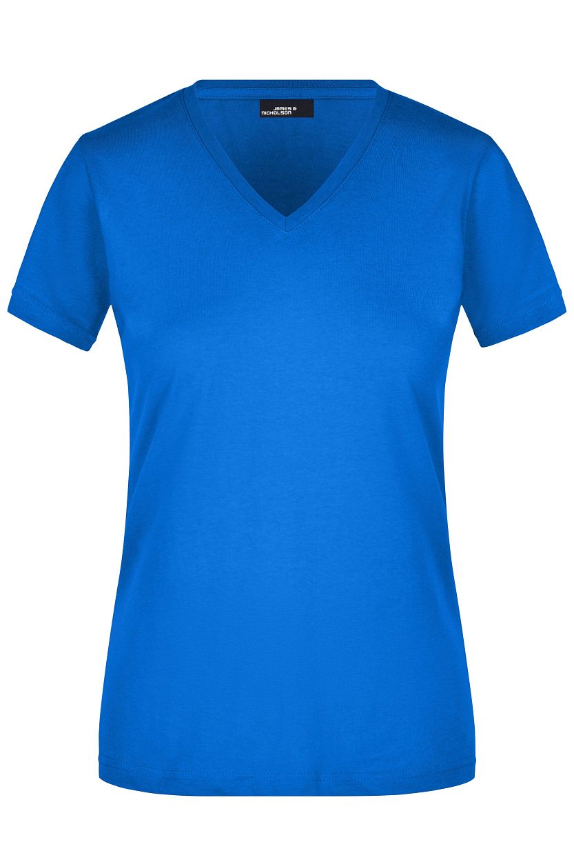 Ladies' Slim Fit V-T "JN972" in Royal, Größe 2XL - Daiber