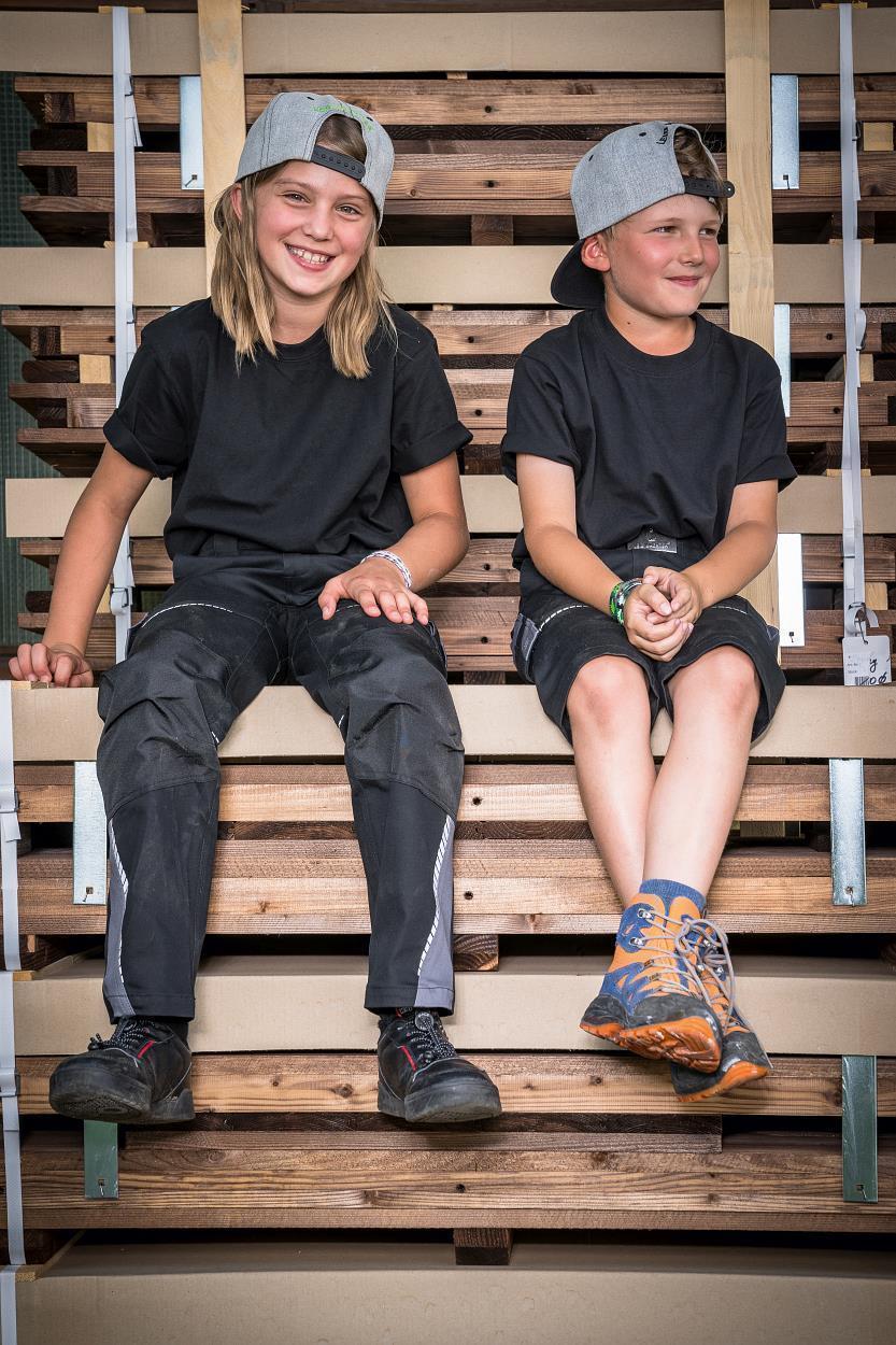 Kinder-Bundhose Flex Line Schwarz/Grau FLXKH, Gr. 158/164 von Leibwächter