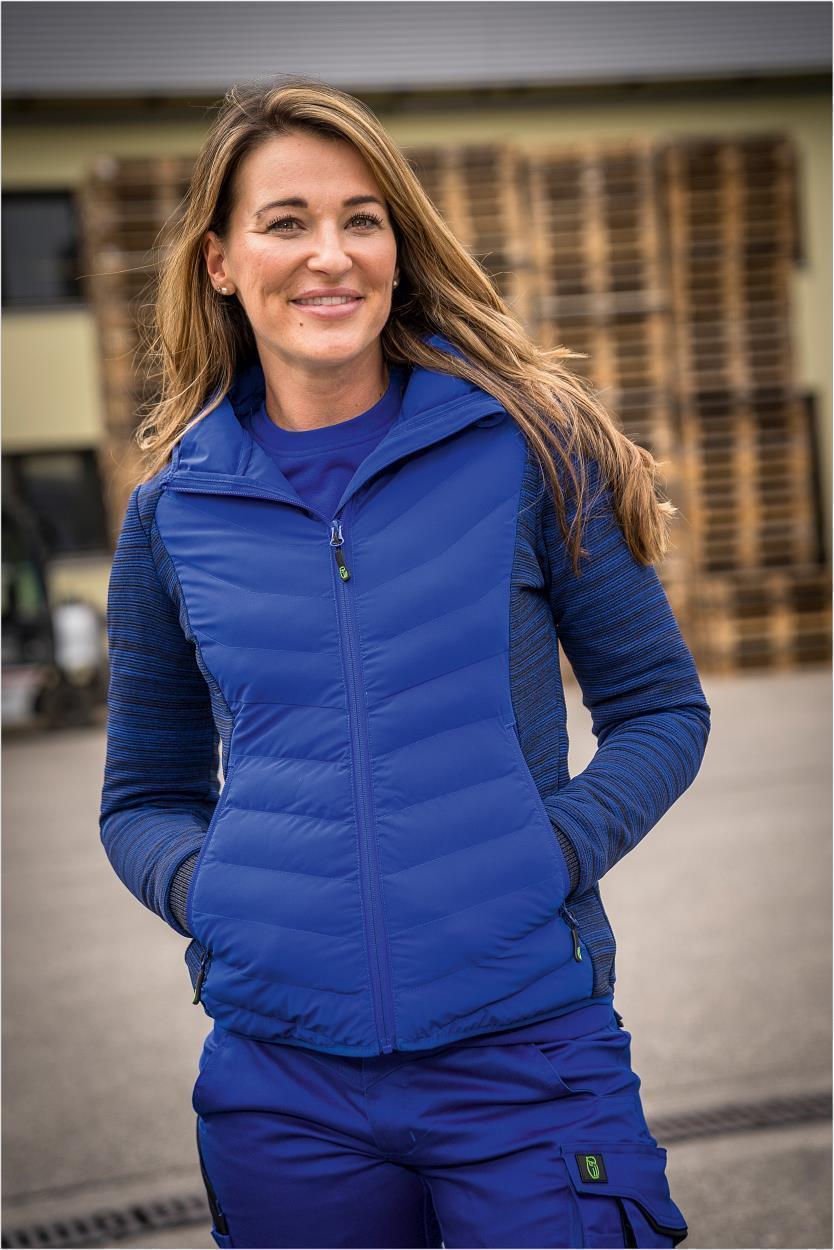 Damen-Hybridjacke CADHYJ00 Casual Line in Kornblau, Gr. 52 von Leibwächter